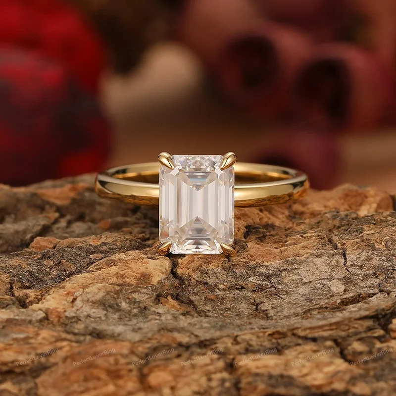 High quality jade cutting 1ct 2ct 3ct card ring 925 sterling silver engagement ring 241007