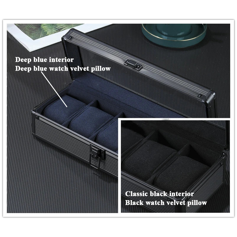 5-slot high-end aluminum alloy watch box watch storage box detachable and mobile Diy internal watch storage display box 241018