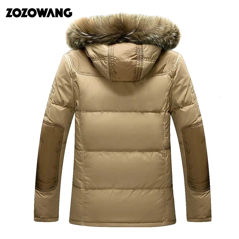 90% down jacket mens winter jacket mens fashion thick warm Parkas fur white duck down jacket casual mens waterproof down jacket 241018