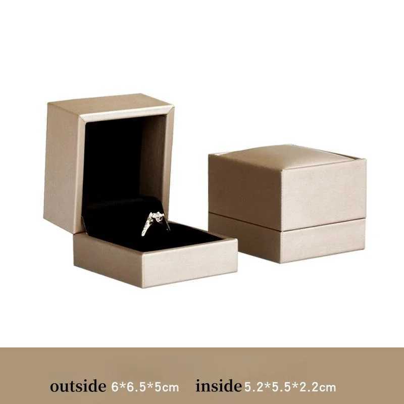 No jewelry packaging high-end brushed PU leather box ring bracelet earring necklace jewelry gift packaging box W241019
