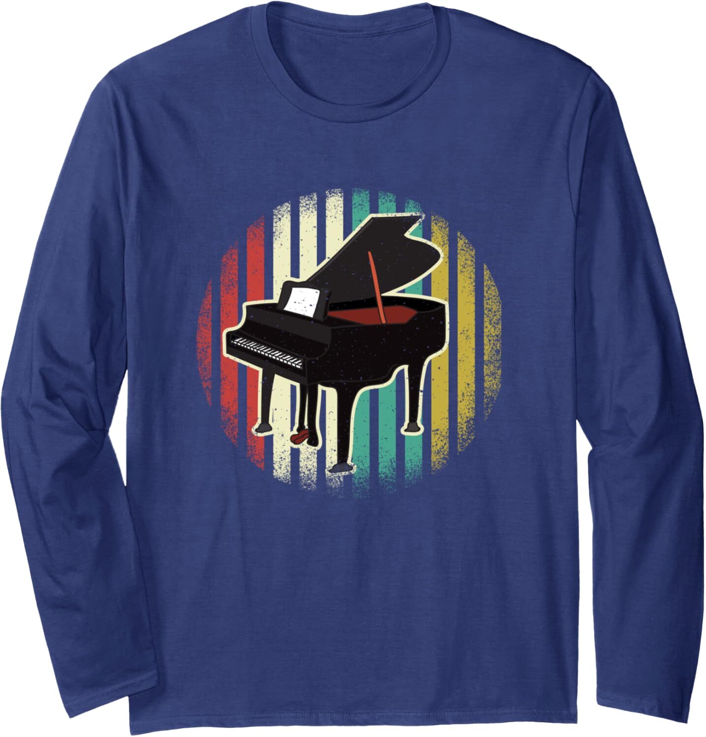 Long Sleeve Shirts for Men sweatshirt Vintage Piano Music Instrument Piano Player Gift Pianist Long Sleeve Tee Streetwear Casual tops clothes leisure