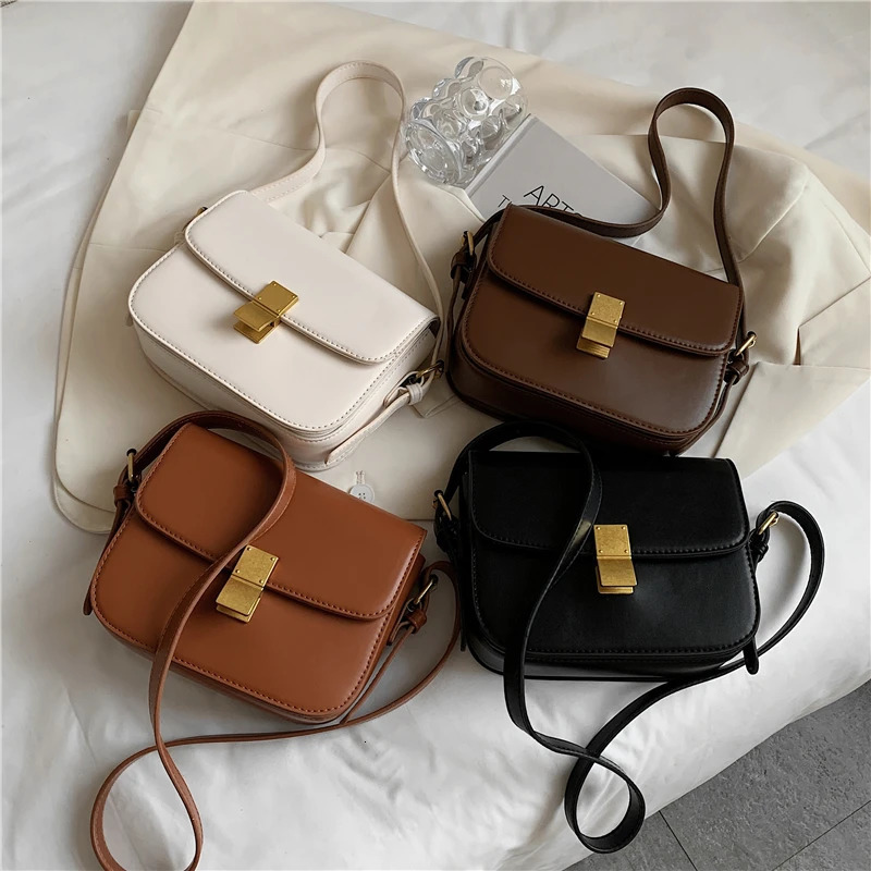 Hifashion 3-layer Box Square Shoulder Bag for Women Trend er Cross Bag PU Leather Womens Handbag 241018