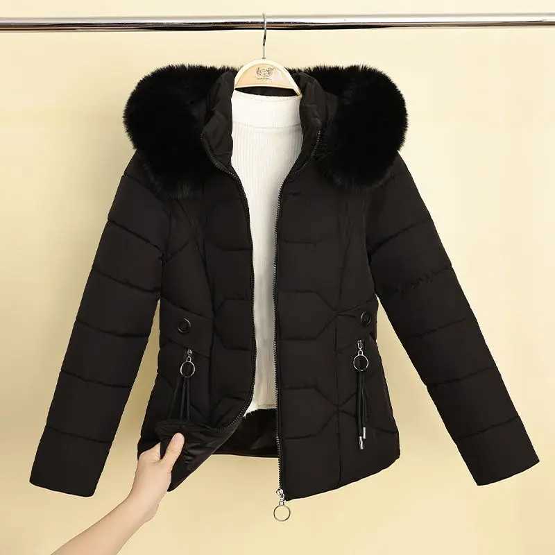 2024 Winter Women Hooded Jacket Coats Long Parkas Female Down Cotton Overcoat Thick Warm Padded Windproof Casual Windbreaker 3XLX241019