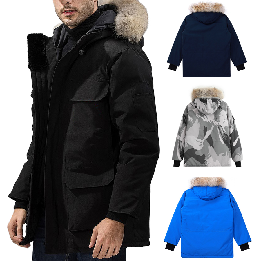 Mens Down Puffer Winter Jackets - Mans Coat Outdoor Parka Warm Outerwear Windbreak Jacket