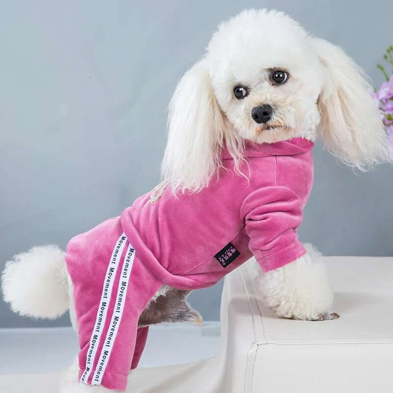 Dog Clothes for Small Dogs Cat Warm Winter Pet Clothing Soft Veet Overalls Puppy Girl Hoodies Jumpsuit Sweatshirt Chihuahua
