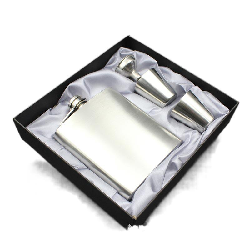 Portable stainless steel wine pot 7-ounce small wine pot high-end set with wine glass funnel customizable wine bottle gift box