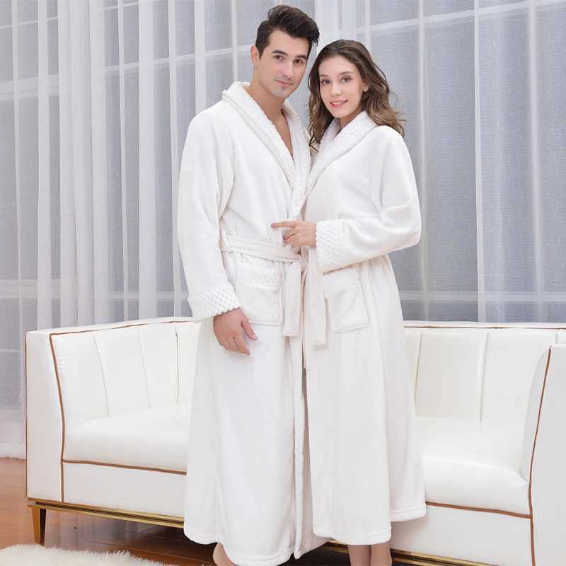 New Winter thickened Robe Couple Pajamas Multi-Coloured Flannel Bathrobe Absorbent and Warm Soft and ComfortableXJ241018