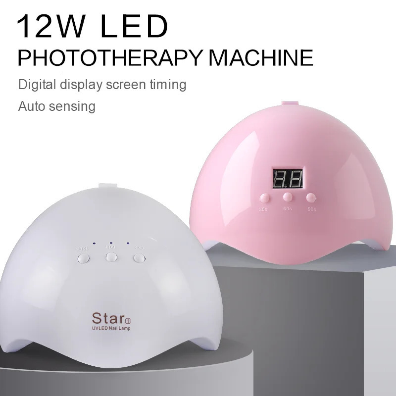 Arte Clavo UV LED Light 12W Portable Star 1 Dry Nail Lamp 30/60/90s Timer USB Cable Home Use Connector Varnish Nail Art Tool 241018
