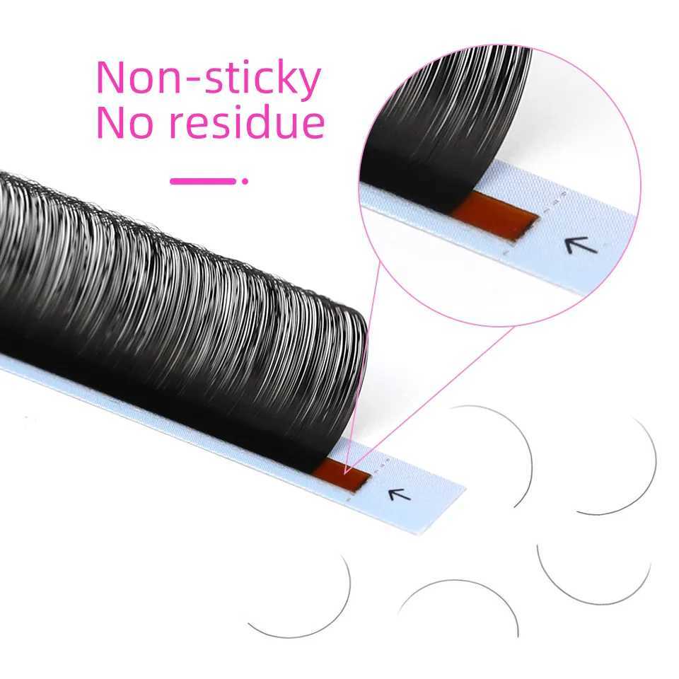 RUJADE All Sizes Natural Eyelashes Extension Matte Black Russian Volume Eyelashes Soft Silk Classic Individual False Mink LashesXJ241019