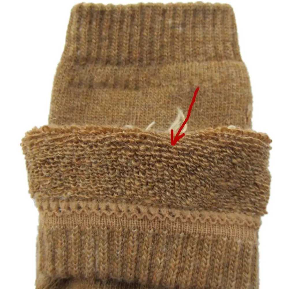 5 Pairs Mid Length Cotton Socks Breathable Camel Hair Unisex Autumn Winter Extra Thick Loops Warm Solid Color Sports Casual SockXJ241019