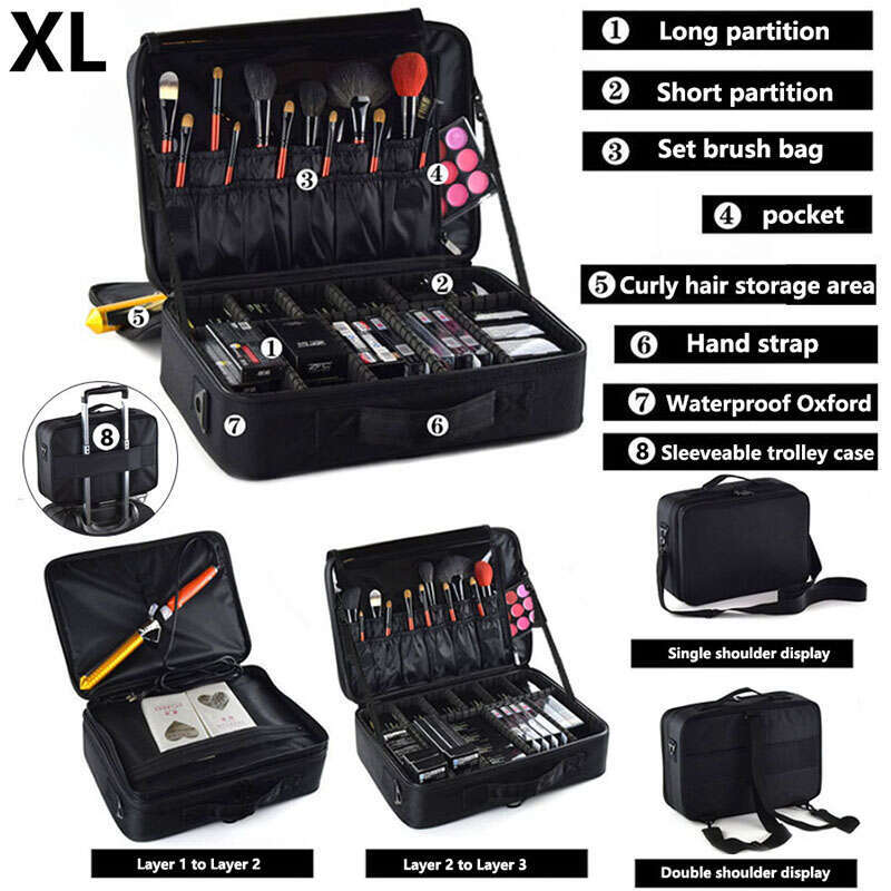 Professional Case Female Travel Big Capacity Beauty Nail Toolbox Cosmetic Organizer Suitcases For Makeup Storage Boxs