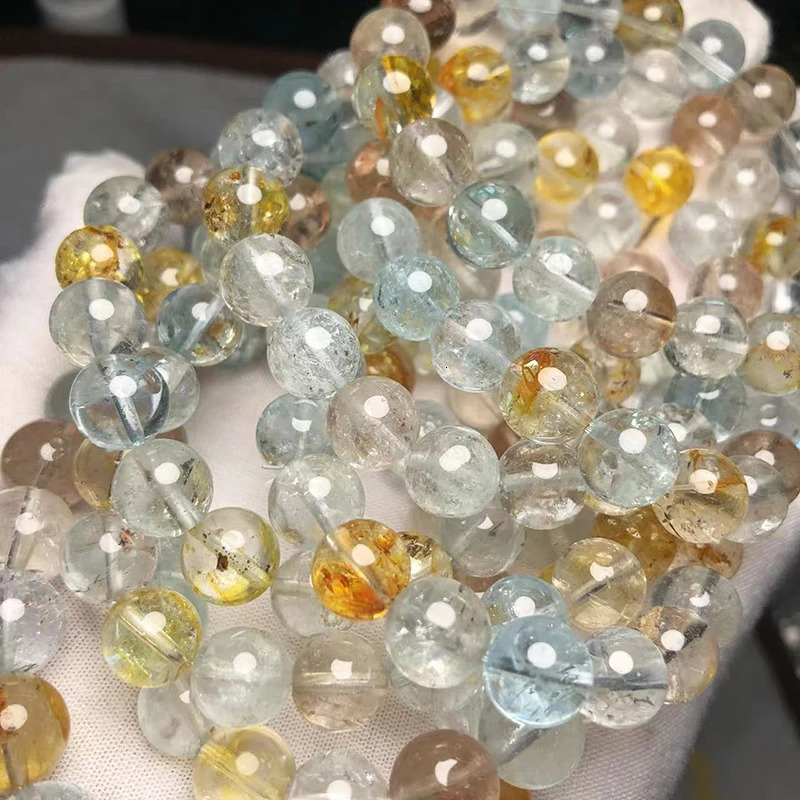 Meihan natural AAA colored yellow jade smooth round loose stone bead bracelet used for jewelry making design 241018