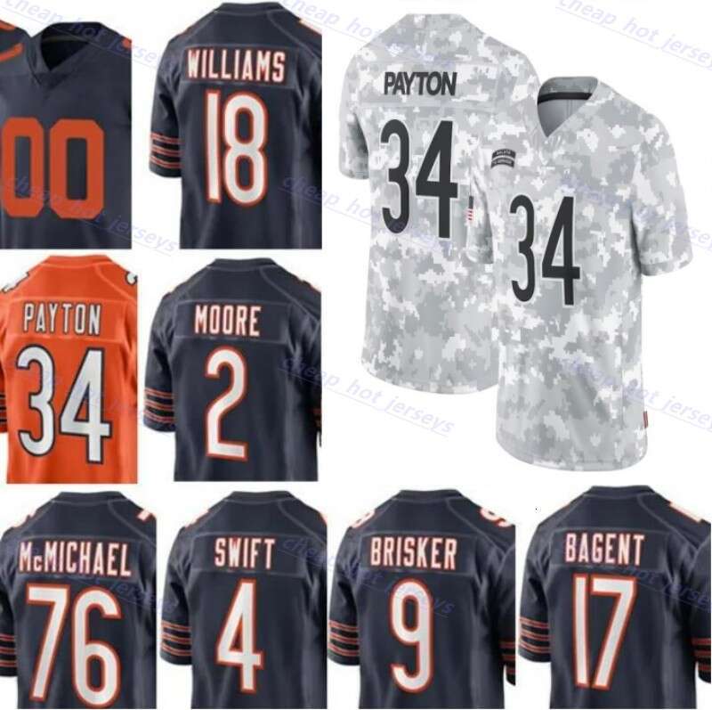 2024 Arctic Camo Football Jerseys | Caleb Williams Rome Odunze Kyler Gordon Cole Kmet DJ Moore Tory Taylor Walter Payton Montez Sweat Tyson Bagent Tory Taylor
