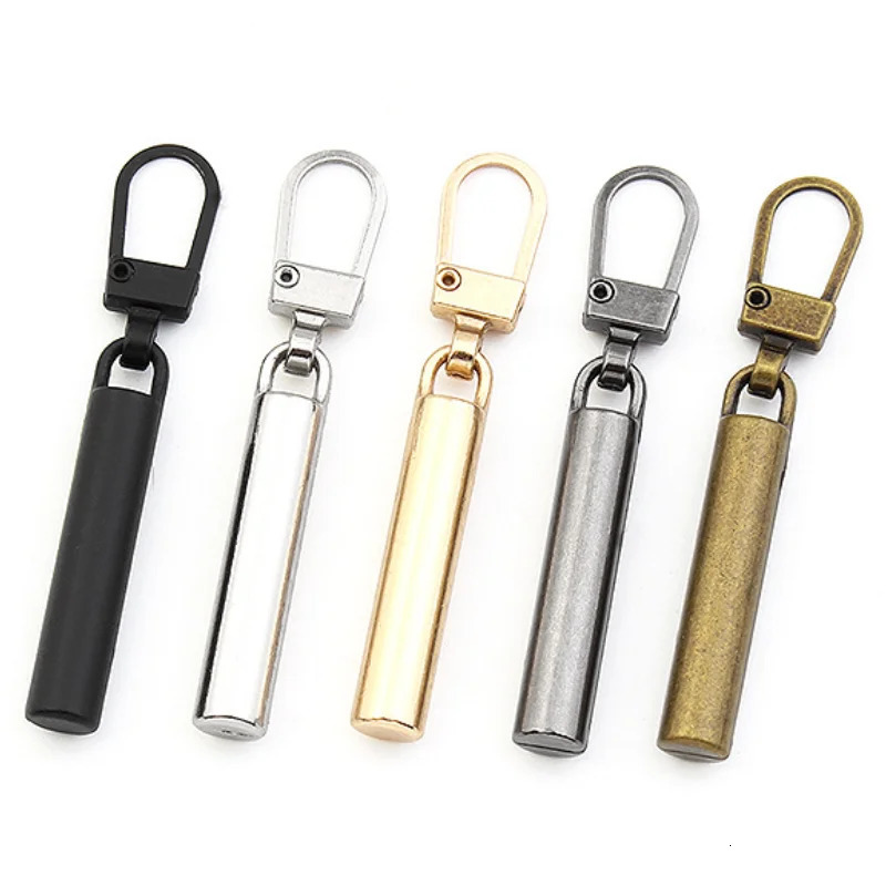 5pcs Detachable Metal Zipper Pullers For Sliders Head Zippers Repair Kit Pull DIY Sewing Down Jackets Clothing Bag 241017