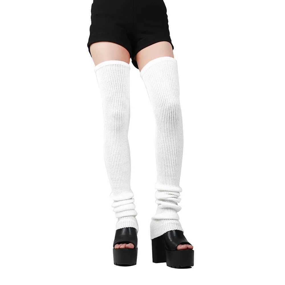 Socks Hosiery Anime Gothic Lolita Tights Kn Socks Cosplay Comes Accessories Knitted Leg Warmer Loose Socks Pile Women Maid Slve 90CM Y2408330XD04