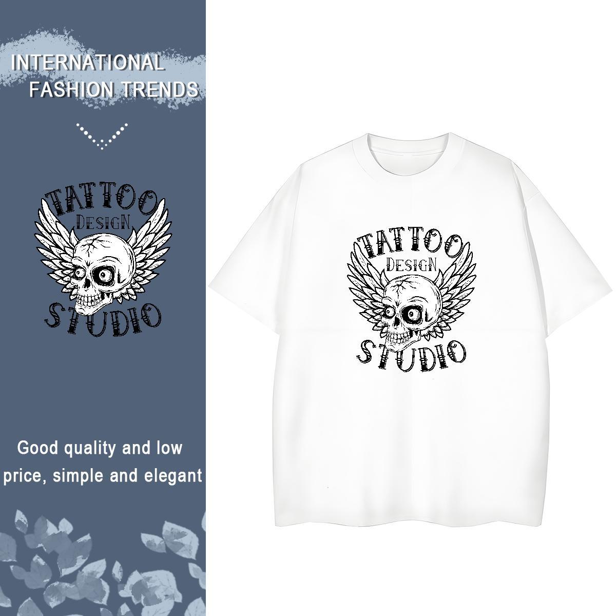 Fashion T Shirts Women 100% Cotton 230g O-Neck Short Sleeve Street logo Couples T Shirts Designer Nice Black Oversized Top Tees