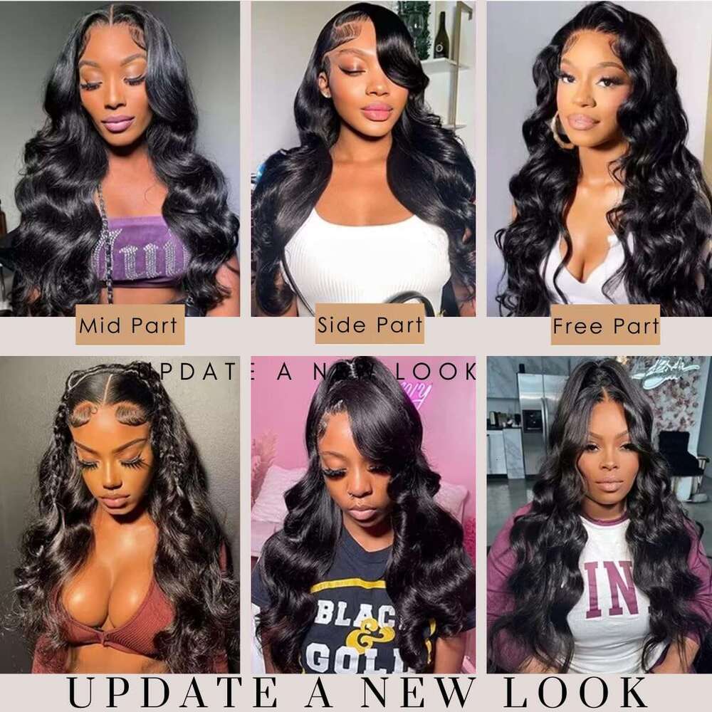 Wave Wig Body x Glueless PrePlucked Human Hair Wigs Ready To Go Transparent Pre Cut Lace Closure For Black Women Bling s