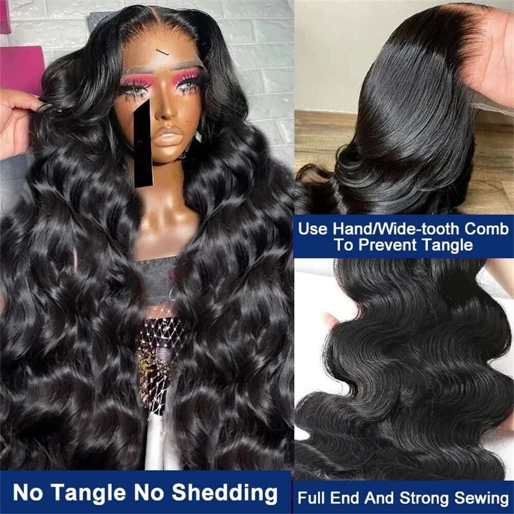 Lace Frontal x Wig Brazilian Body Wave Transparent Front Human Hair Wigs Pre Plucked Closure For Women s