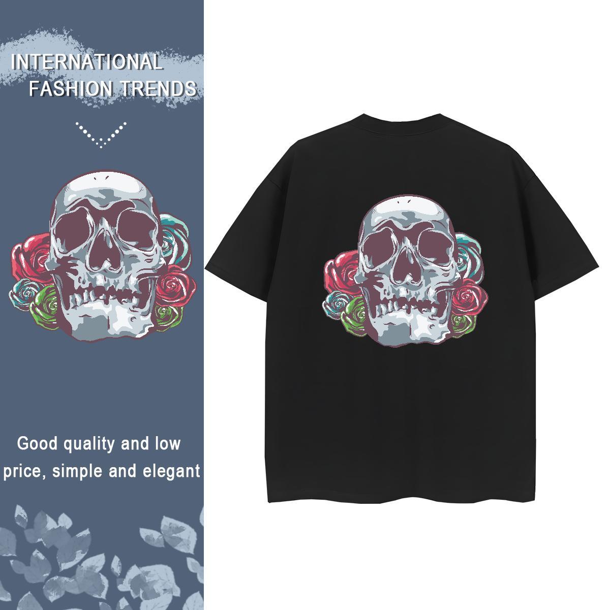 Brand T-Shirts 230g Cotton Breathable Short Sleeve Casual Beach flower Woman Tshirt Designer Anime Tee Shirt