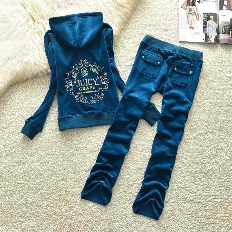 Women's Two Piece Pants Velvet Tracksuit Women Suit Hooded Sweatshirt 2PC 3D Embroidered Crystal Thr-dimensional Pattern Sweatshirt Womens Casual