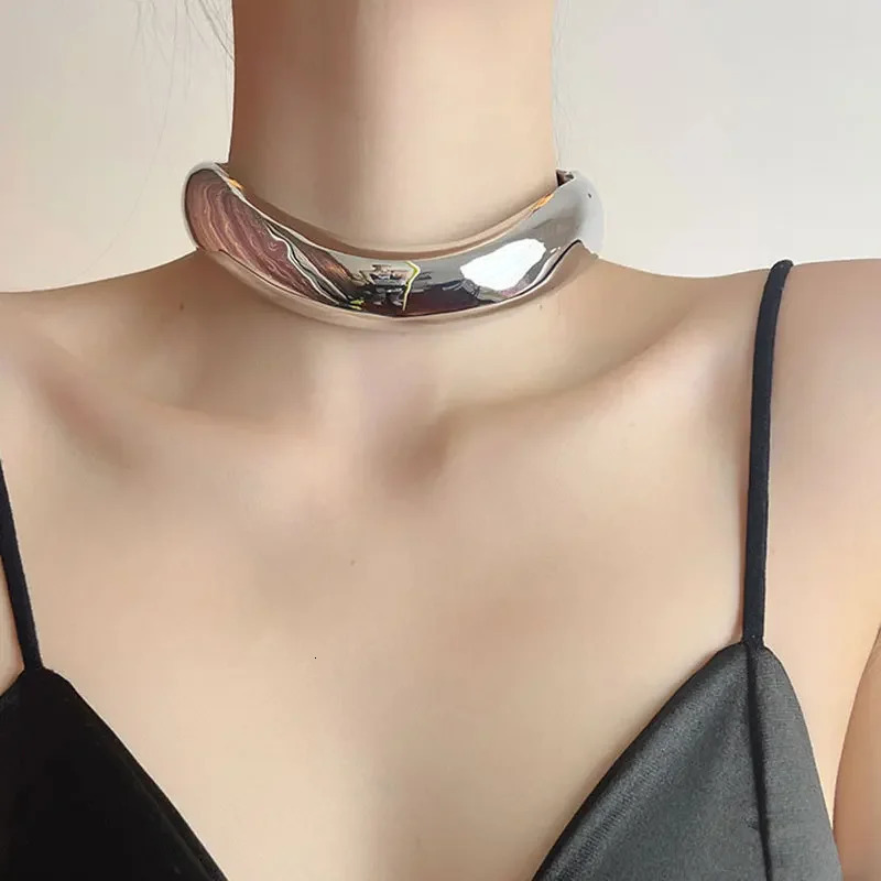 Draweye Hiphop Womens Necklace Irregular Gold Silver Punk Style Necklace Para Mujer Retro Luxury Jewelry Necklace 241018