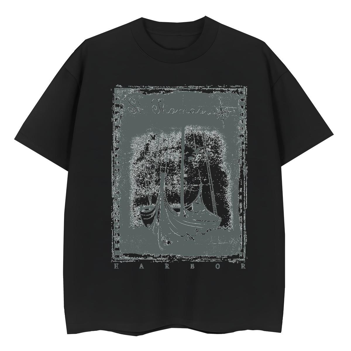 2024 T Shirts Women 230g Pure Cotton Breathable Short Sleeve Casual black and white Womens Tshirts Lady Custom Cartoon Tee Shirt