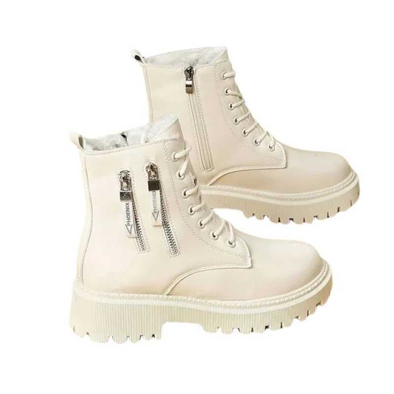 2022 New Womens Shoes Lace Womens Shoes Warm Platform Double Zipper Ankle Boots Womens Shoes Winter Boots Fashion Botas Mujer Y241019