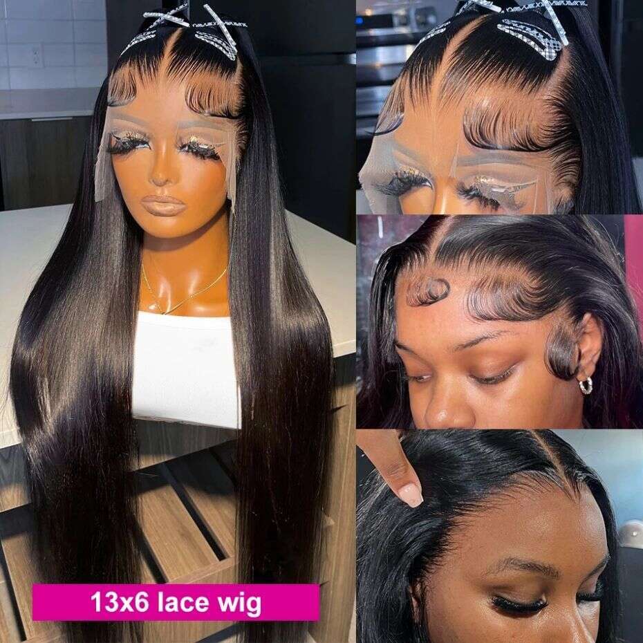 HD Lace Inch Wig x Human Hair Wigs Bone Straight Front Indian Closure PrePlucked For Women s