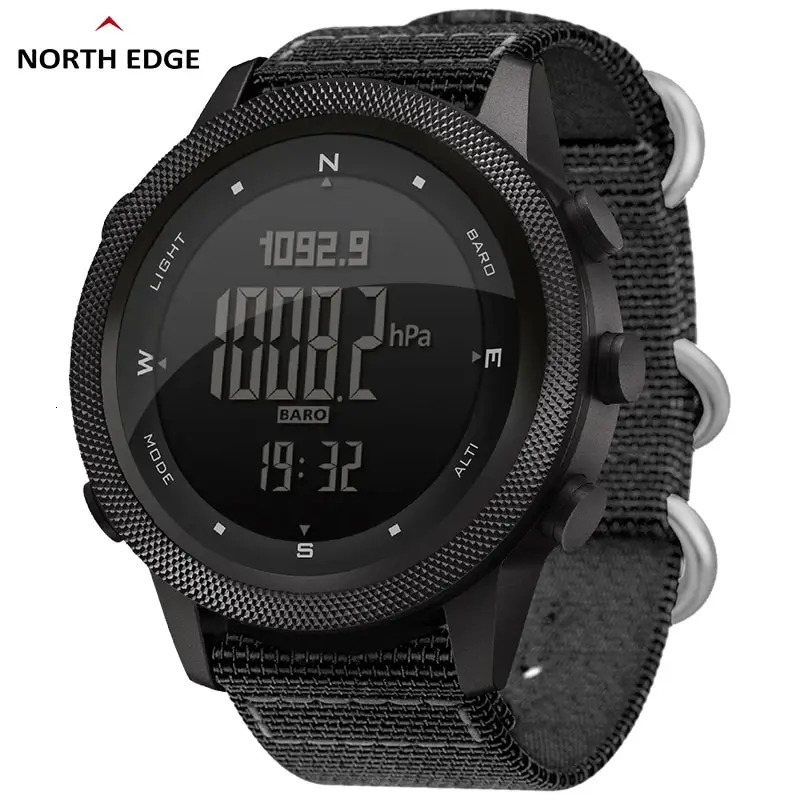 North EDGE APACHE46 Mens Digital Watch Outdoor Sports Running Swimming Altimeter Barometer Compass WR50M 241009