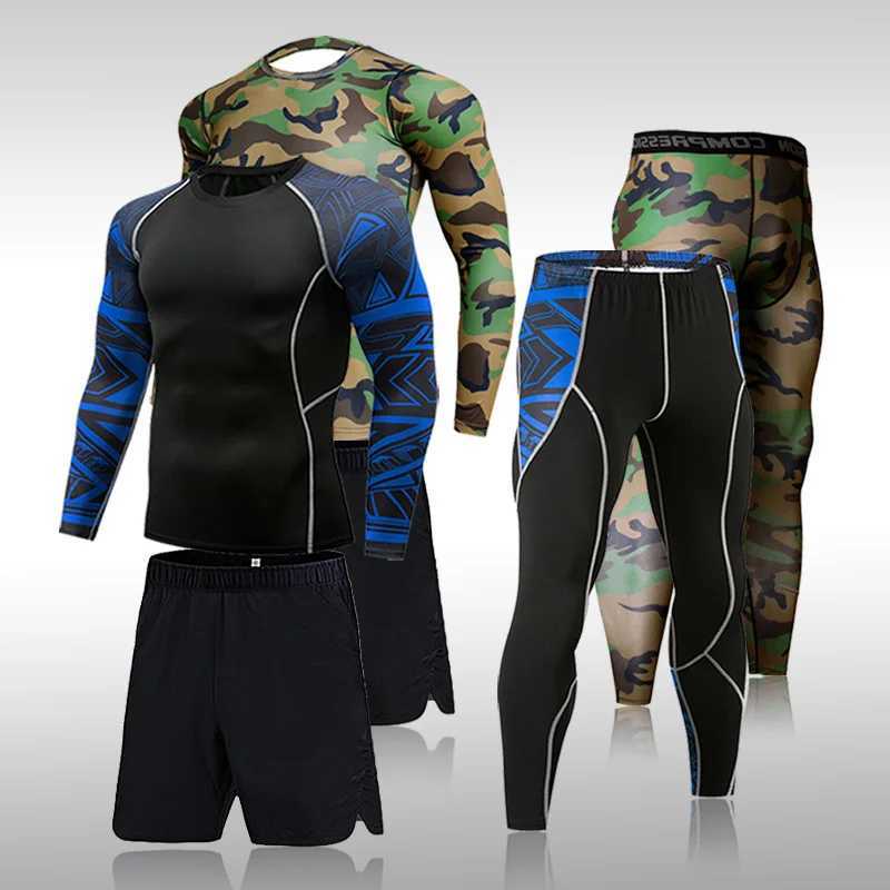 Mens compression sportswear gym tight training clothing sportswear jogging suit running Rashguard track and field suit mens sportswear W241018