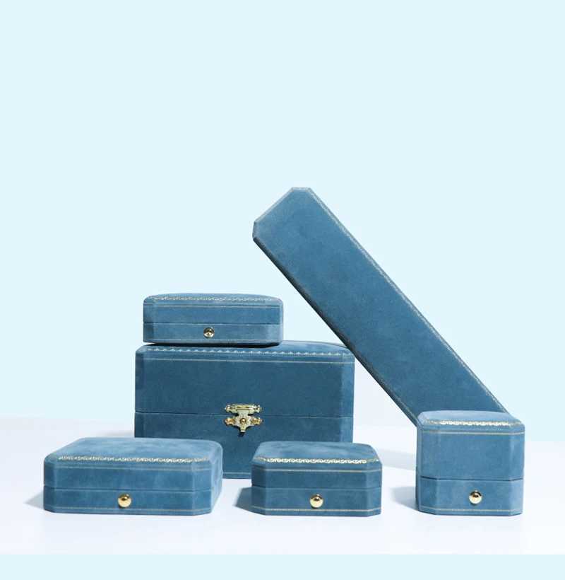 Octagonal jewelry packaging box vintage high-end ring pendant bracelet box necklace storage jewelry organizer display box W241019