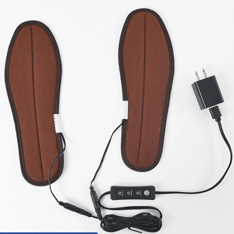 USB Heated Shoe Insoles Electric 3 Gear Temp Foot Warming Pad Sock Mat Washable Winter Outdoor Sports Heating Insole Size 33-44 241010