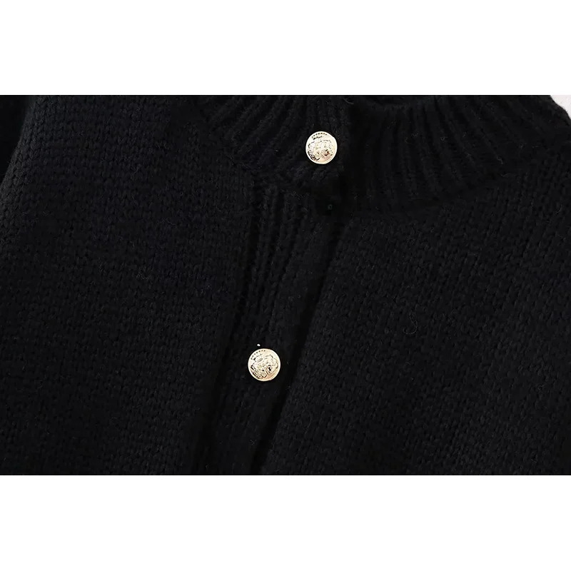 SIYANG womens autumn oversized knitted cardigan wool sweater womens gold button loose sweater womens casual knitted sweater 241019