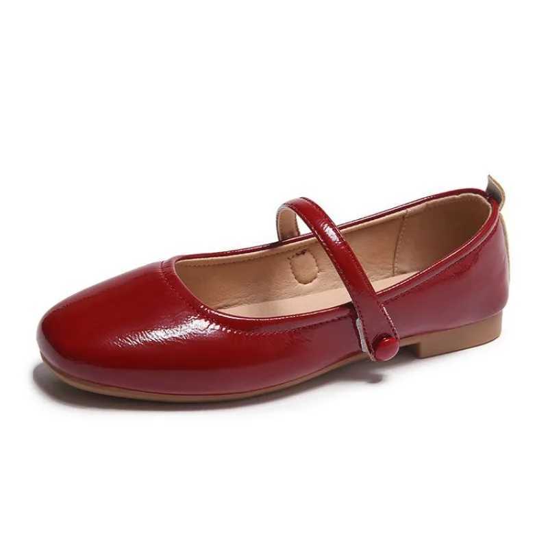 Single line flat shoes womens low boots spring new square toe single shoes college Mary Jane shoes high heels Y241019