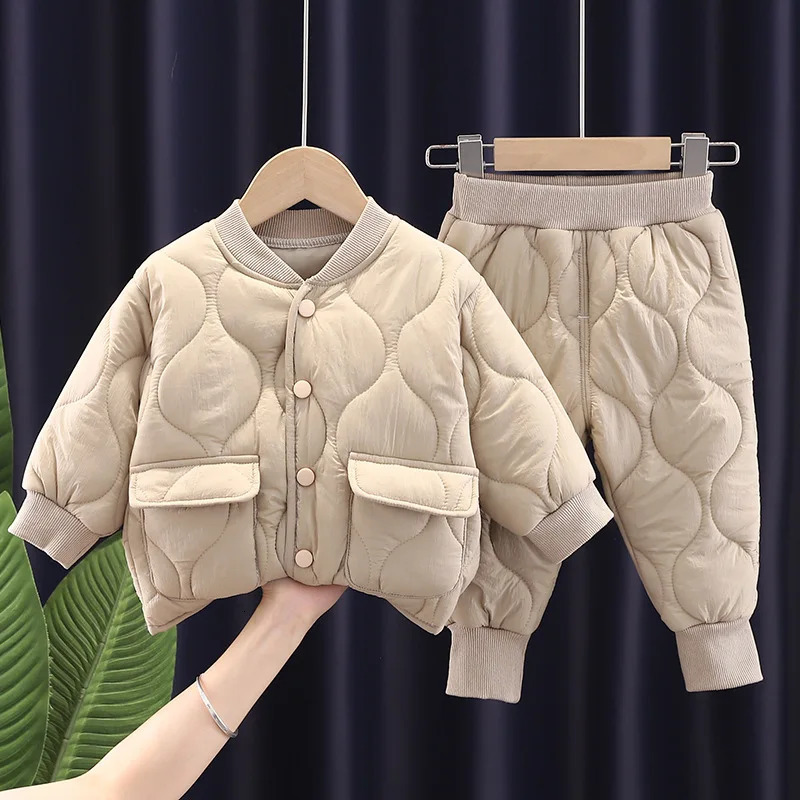 Baby Winter Kids Girls Coats Lamb Wool Plus Velvet Thick Toddler Children Outwear 16 Year Boys Cotton Jackets 241018