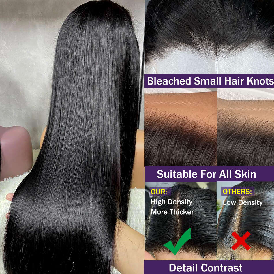 Wigirl HD Straight 13x6 Front Human Hair Wigs Brazilian 36 Inch 13x4 Lace Frontal 5x5 Closure Wig Pre Plucked For Women