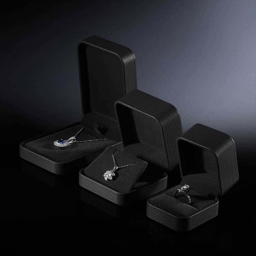 YinBeiNi Wedding Ring Box Bracelet Earring Storage Box PU Leather Jewelry Display Organizer Gift Recommendation Box H005 W241019