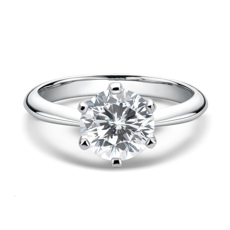 8MM 2CT ring with certificate 925 sterling silver card ring suitable for women sparkling wedding band gift 241007