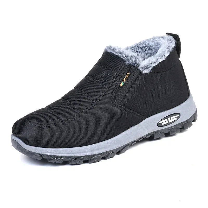 Winter snow boots mens casual sliding ankle boots warm fur comfortable sports shoes anti slip Botas mens shoes Zapatos Hombre 2024 241018