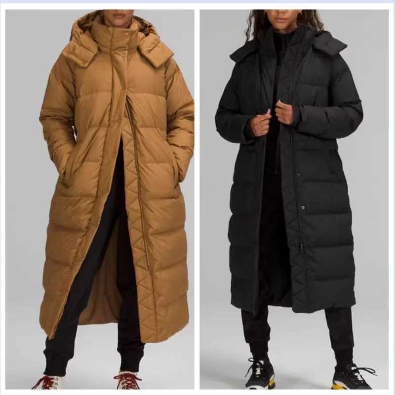 24 year winter new niche 7-color 9-grid long over the knee goose down jacketX241019