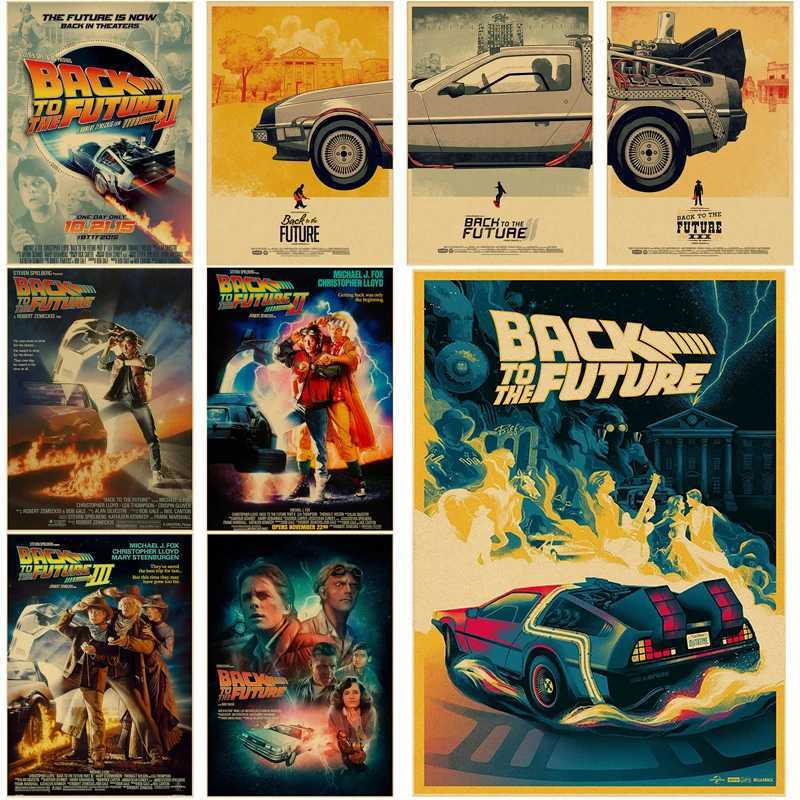 Back To The Future 1 2 3 Movie Posters Kraft Paper Prints Vintage Home Room Cafe Bar Art Wall Decor Aesthetic Painting PictureXJ241016