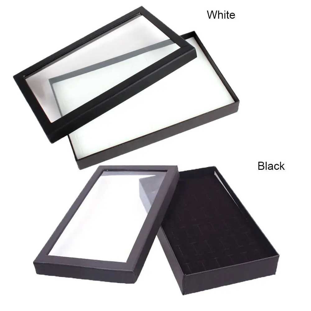 Earrings and Jewelry Display Stand Organizer Practical Display Box Transparent Window PVC 36 Slot Ring Box Tray Storage Box W241019