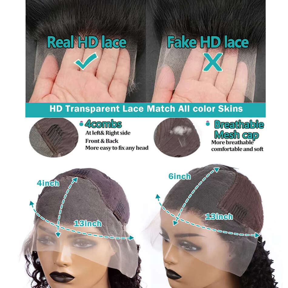 200 Density 40 Inch Highlight Honey Brown Curly HD Lace Front Human Hair 13x4 13x6 Ombre Color Deep Water Wave Frontal Wigs