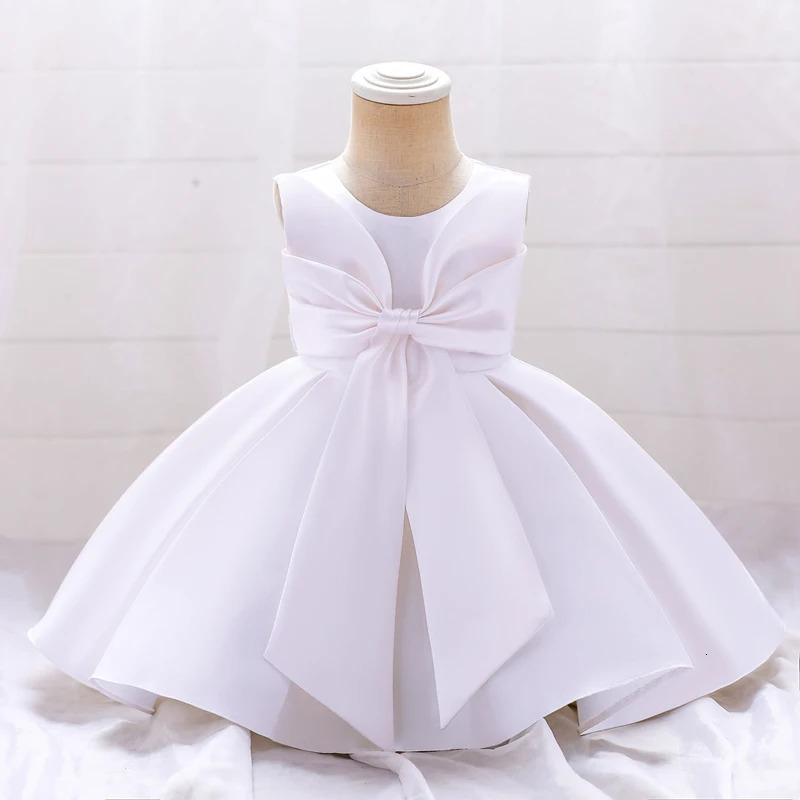 Summer Elegant 1st Birthday Dress for Baby Girl Clothing Baptism Bow Princess Dress Party Dress for Girls Vestido 241019
