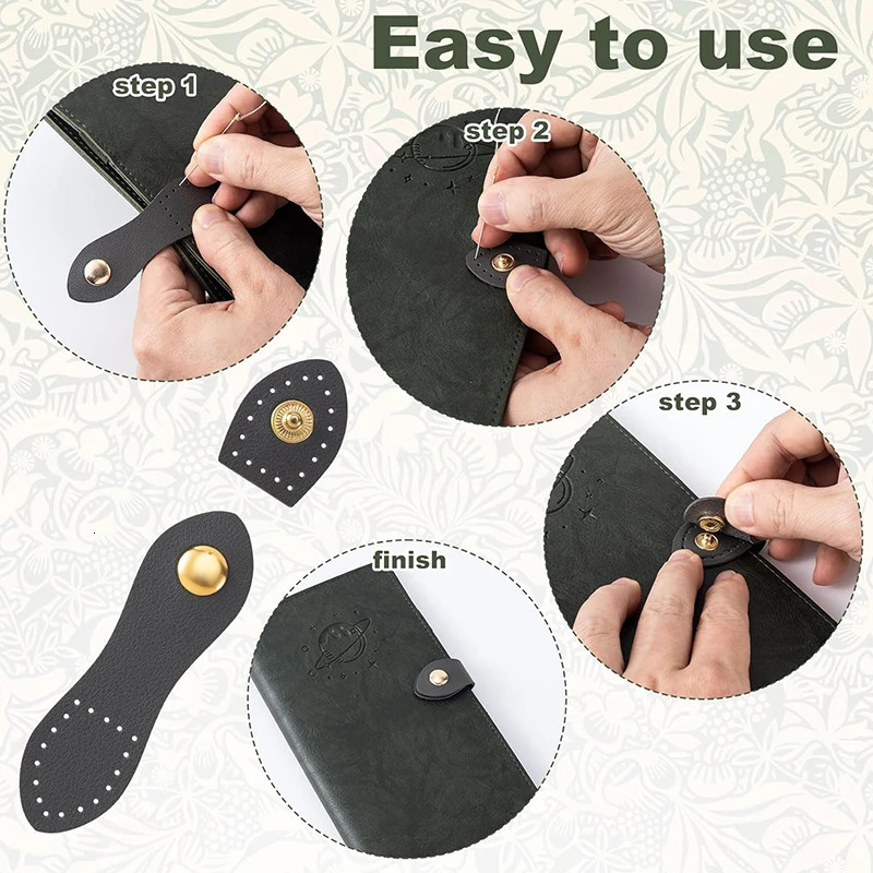 9cm Fashion Leather Bag Buckle Handmade Buttons Wallet Hasp Clasp Card Pack for DIY Handbag Accessories 241017
