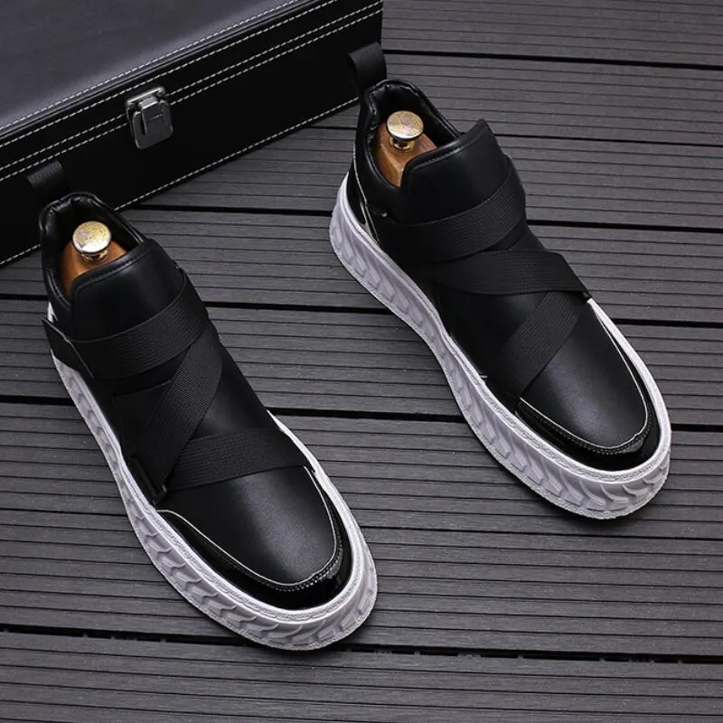 High Top Designer Boots Chaussure Homme E Marque Fashion Sports Leisure Board Tide Men's Increasing Soft Soled Shoes Sneakers