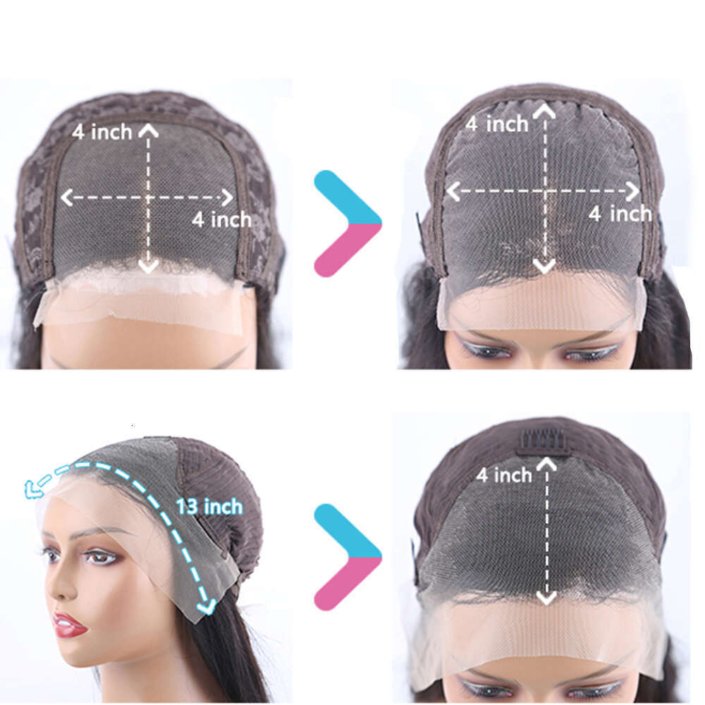 Straight Short 100% Human Hair Frontal 13x4 Front 4x4 Closure Wig Pre Plucked Bob Lace Wigs