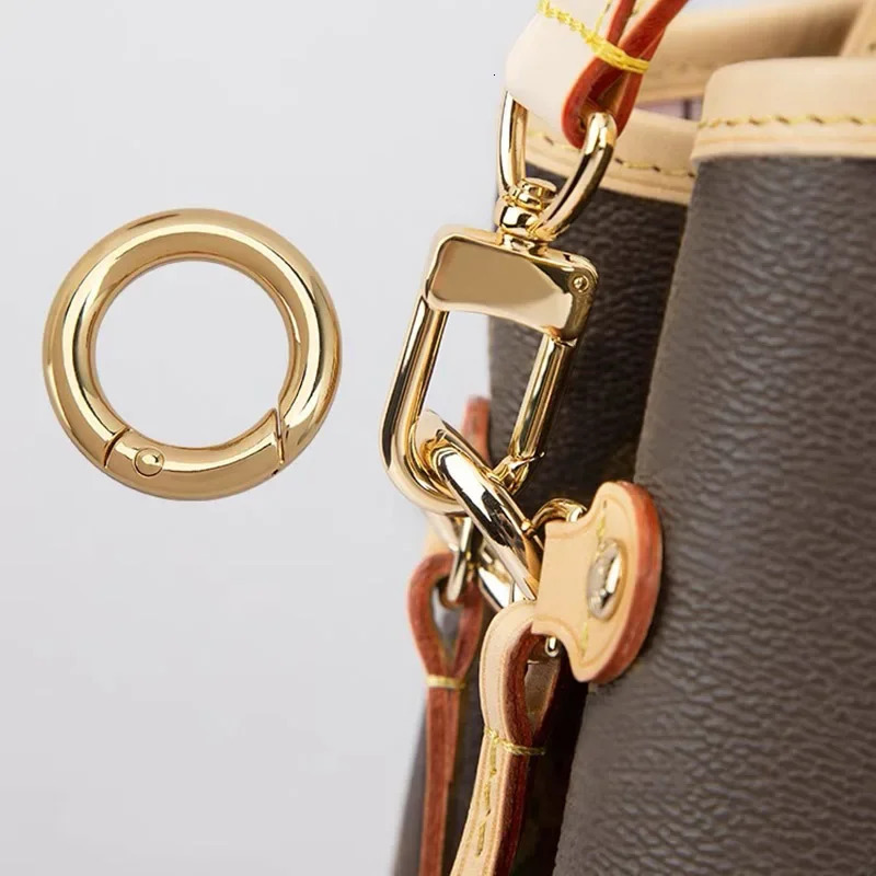 10pcs Openable Round Carabiner Keyring DIY Metal O Ring Spring Buckles Keychains Clasp Bag Clips Connector Snap Hooks Jewelry 241017