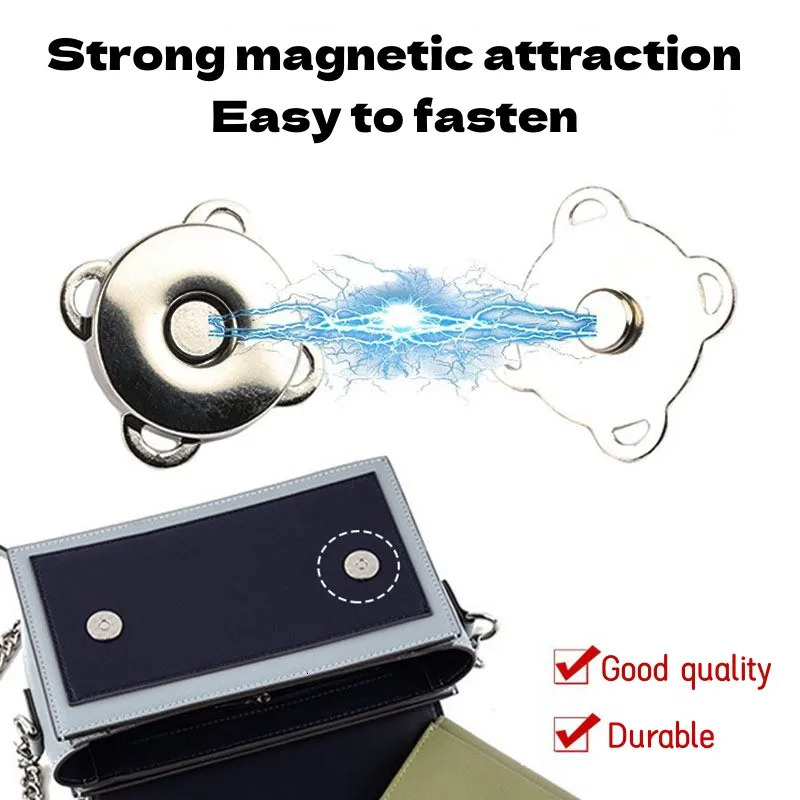 1051Set Magnetic Snap Button Metal Invisible Sew on Lock Clasps Fasteners for Purse Bags Clothes Craft DIY Accessories 241017