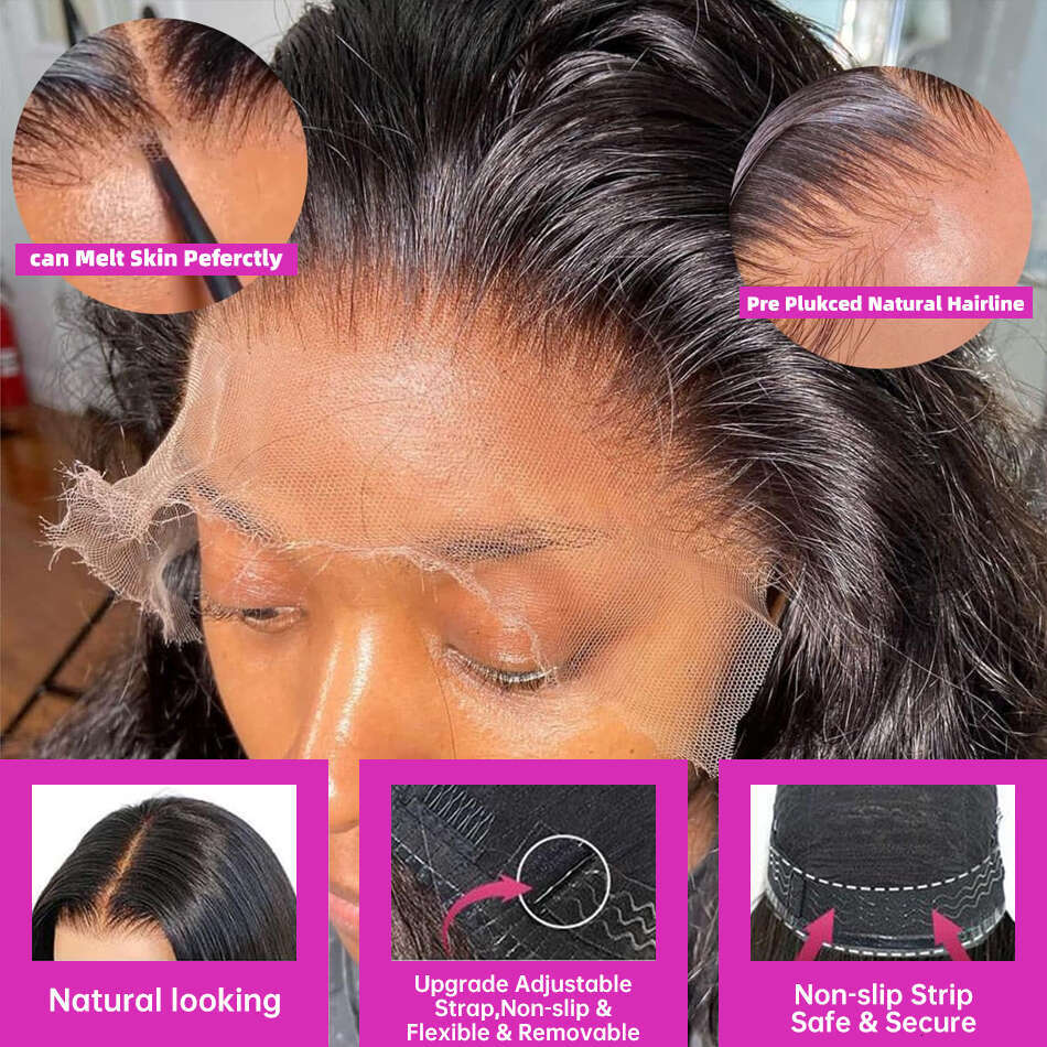30Inch Brazilian Body Wave 200 Density 13x6 HD Transparent Front Wigs 13x4 Frontal Human Hair 5x5 Lace Closure Wig